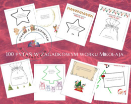 100 pytań w zagadkowym worku Mikołaja- lekcja języka polskiego z okazji MIKOŁAJEK
