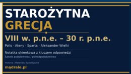 Notatka okienkowa „Starożytna Grecja” + klucz odpowiedzi