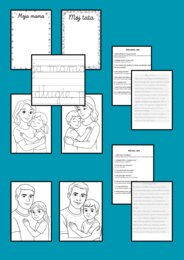 Pisanie po śladzie Opis mamy i taty kolorowanki