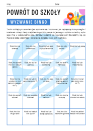 Bingo: Powrót do szkoły – Idealna Gra Integracyjna na Zajęcia Wychowawcze