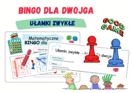 Bingo dla dwojga - ułamki zwykłe gra planszowa