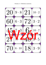 Domino - Tabliczka mnożenia | matematyka