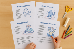 Deszczowe inspiracje – 50 pomysłów na zabawy w szkole i domu