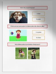 Lewa, prawa. Karta pracy. Sprawdzian