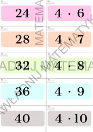 FISZKI - MNOŻENIE DO 100