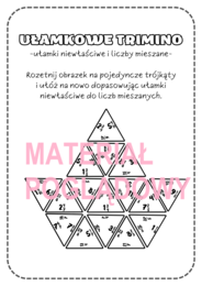 TRIMINO - ułamki niewłaściwe i liczby mieszane kl. 4, 5, 6