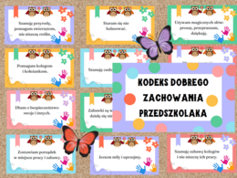 Kodeks dobrego zachowania przedszkolaka - gazetka
