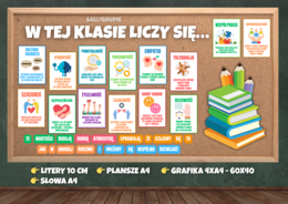 W TEJ KLASIE/grupie/sali/szkole LICZY SIĘ... Wartości szkolne - gazetka edukacyjna