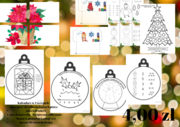 Czarno biały kalendarz adwentowy