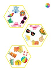 UKŁADANKI SZEŚCIOKĄTNE XXL - LATO