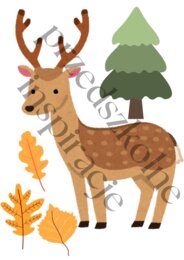 ZWIERZĘTA LEŚNE - Jesienne dekoracje na tablicę lub okna