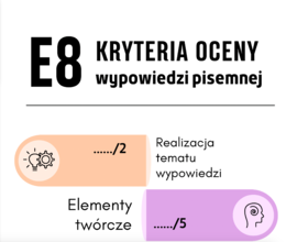 Kryteria oceny wypowiedzi pisemnej E8 (egzamin po 8 klasie) - wklejka