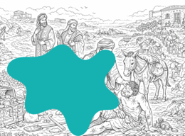 Kolorowanka - przypowieść  o miłosiernym Samarytaninie