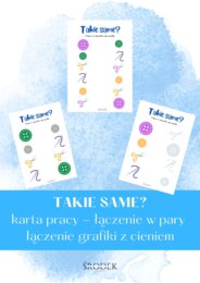 TAKIE SAME? - karta pracy - łączenie w pary, łączenie grafik z cieniem