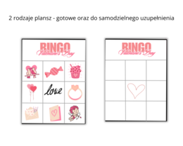 Valentine's Day Bingo Game - gra bingo walentynki - język angielski