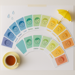 „Deszczowe emocje” – karty obrazkowe do rozmów o uczuciach