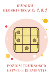 Sudoku głoski ciszące | Sudoku logopedyczne