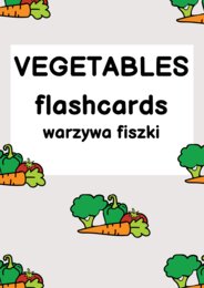 WARZYWA FISZKI , VEGETABLES FLASHCARDS