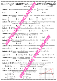 Mini matura. Matematyka - funkcja liniowa, układy równań