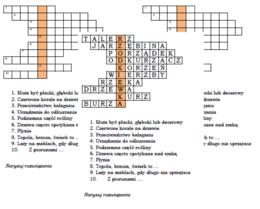 Logogryf z dwuznakiem rz dla klasy 1