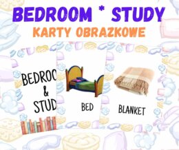 BEDROOM, STUDY - karty obrazkowe