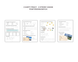 Grade 1-3 vocabulary revision worksheet - karta pracy na powtórzenie słownictwa z klas 1-3 dla klasy 4, język angielski
