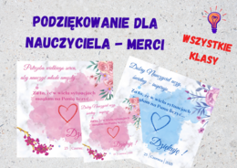 Koniec roku - podziękowanie z czekoladką 14cm x 14cm