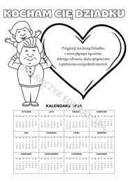 DZIEŃ BABCI I DZIADKA - KALENDARZ 2026 rok - różne wzory