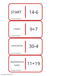 Domino – utrwalanie dodawania i odejmowania