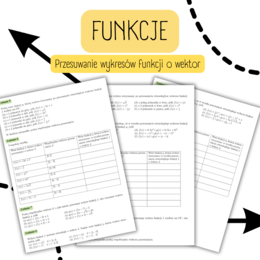 FUNKCJE - przesuwanie wykresów funkcji o wektor.