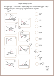 Znajdź miary kątów