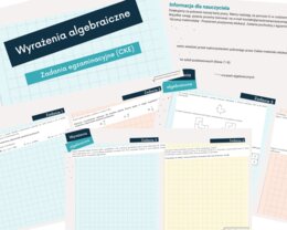 Wyrażenia algebraiczne - zadania egzaminacyjne na lekcję zdalną