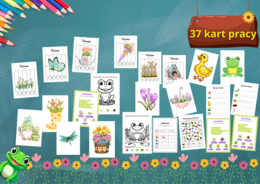 🌼 Wiosenne karty pracy dla przedszkolaków! 🌼