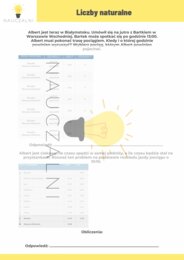Mini projekt - Liczby naturalne "Wycieczka Alberta" kl. 4
