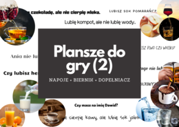 Plansze do ćwiczenia biernika i dopełniacza + napoje POLSKI DLA OBCOKRAJOWCÓW