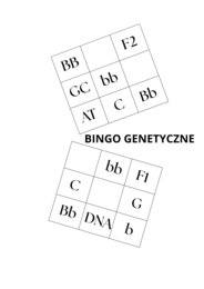 Rozgrzewka - bingo - genetyka