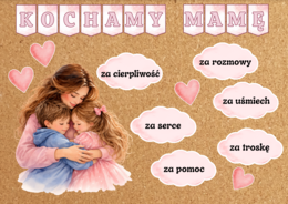 Dekoracja na gazetkę Dzień Mamy