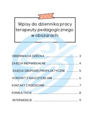 Terapeuta pedagogiczny w przedszkolu – przykładowe wpisy do dziennika