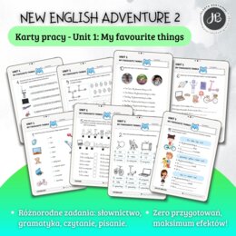 New English Adventure 2 – Unit 1: My favourite things – Karty pracy dla klasy 2