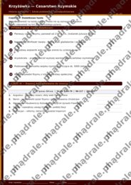 KRZYŻÓWKA "CESARSTWO RZYMSKIE" KARTA PRACY + KLUCZ ODPOWIEDZI