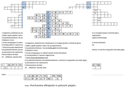 Logogryf na lekcją powtórzeniową dla klasy 5 po dziale Wirusy, bakterie i grzyby