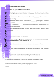 65 ENGLISH IDIOMS Angielskie idiomy Matura