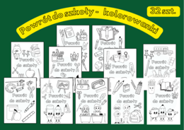 Powrót do szkoły – 32 kolorowanki dla dzieci - 32 szt.