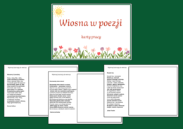 WIOSNA – WIERSZE – karty pracy – karta pracy – biblioteka – świetlica