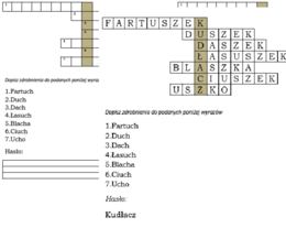 Ortograficzny logogryf dla klasy 2 z ch