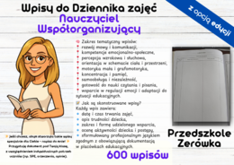 Nauczyciel Współorganizujący Wspomagający - Wpisy do Dziennika