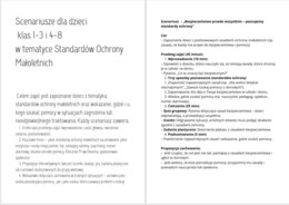 Scenariusze dla dzieci klas 1-3 i 4-8 w tematyce Standardów Ochrony Małoletnich