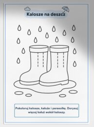 Karta pracy: "Co robię w deszczową pogodę?"