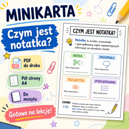 Wklejka. Czym jest notatka? [Zamieńmy słowo 4]