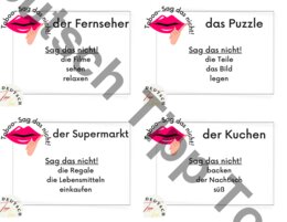Język niemiecki -Taboo- Sag das nicht!- Spiel gra